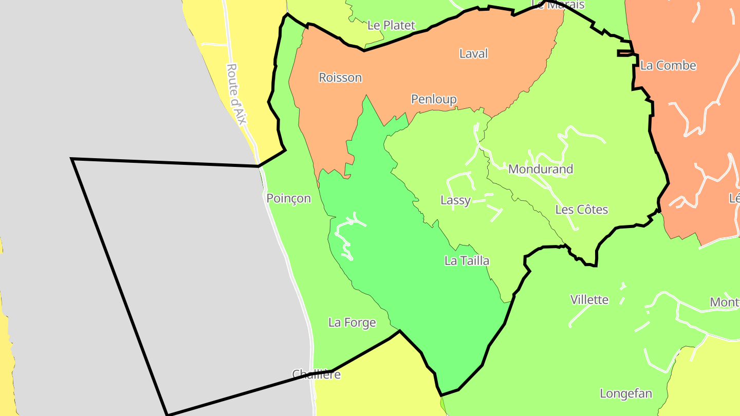 Carte des prix de l'immobilier Saint-Germain-la-Chambotte