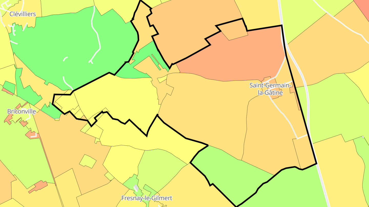 Carte des prix de l'immobilier Saint-Germain-la-Gâtine