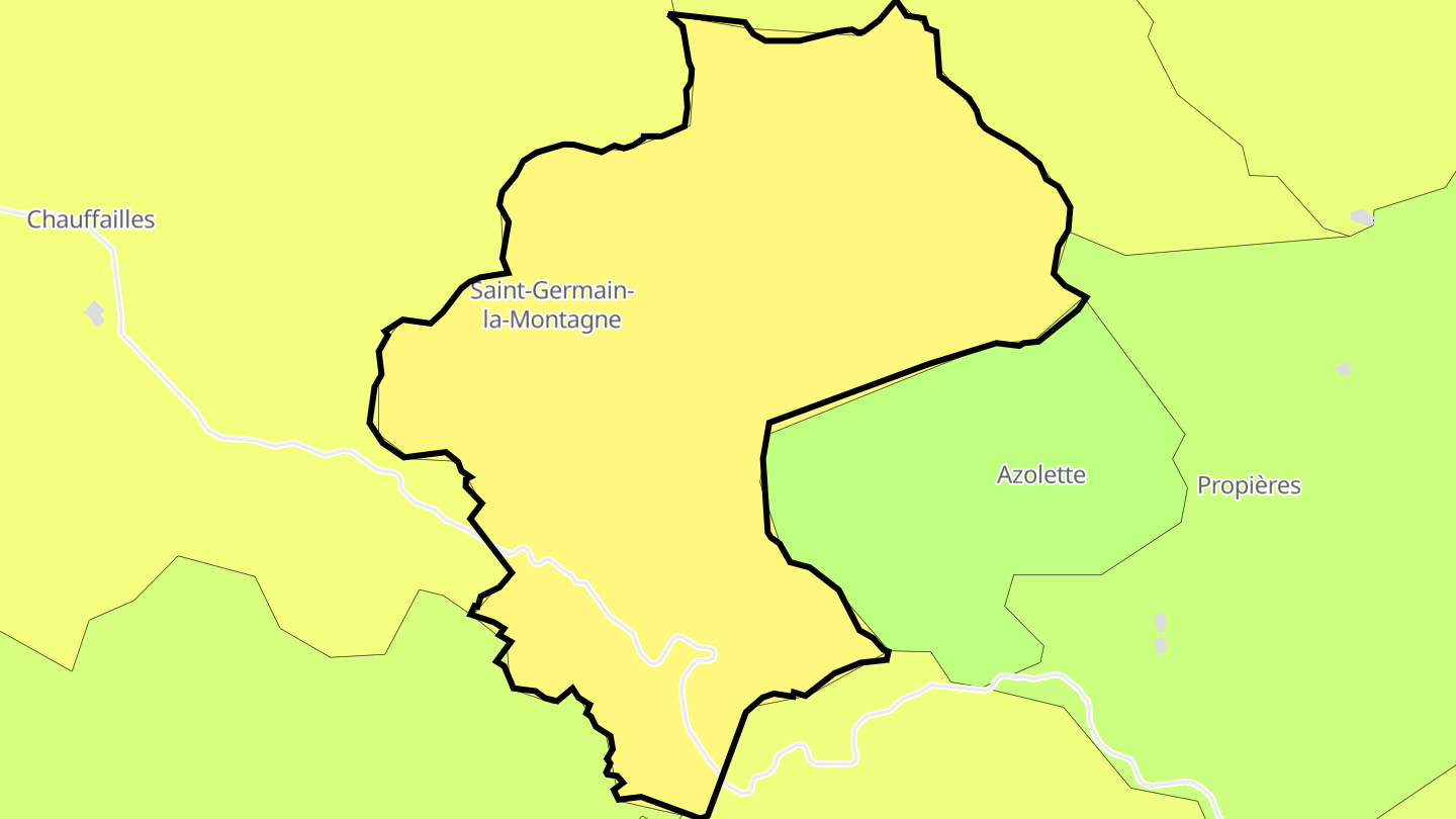 Carte des prix de l'immobilier Saint-Germain-la-Montagne