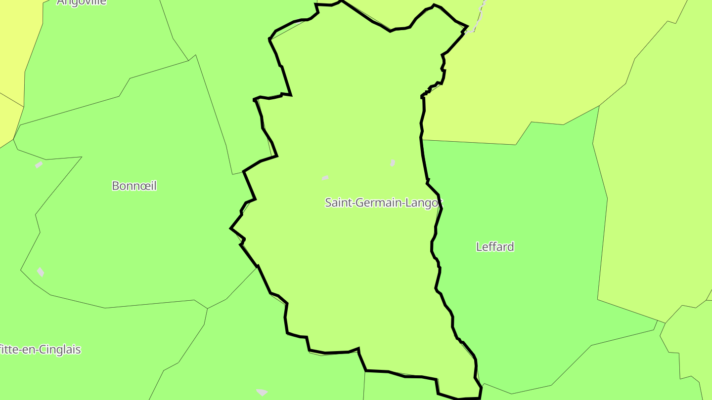 Carte des prix de l'immobilier Saint-Germain-Langot
