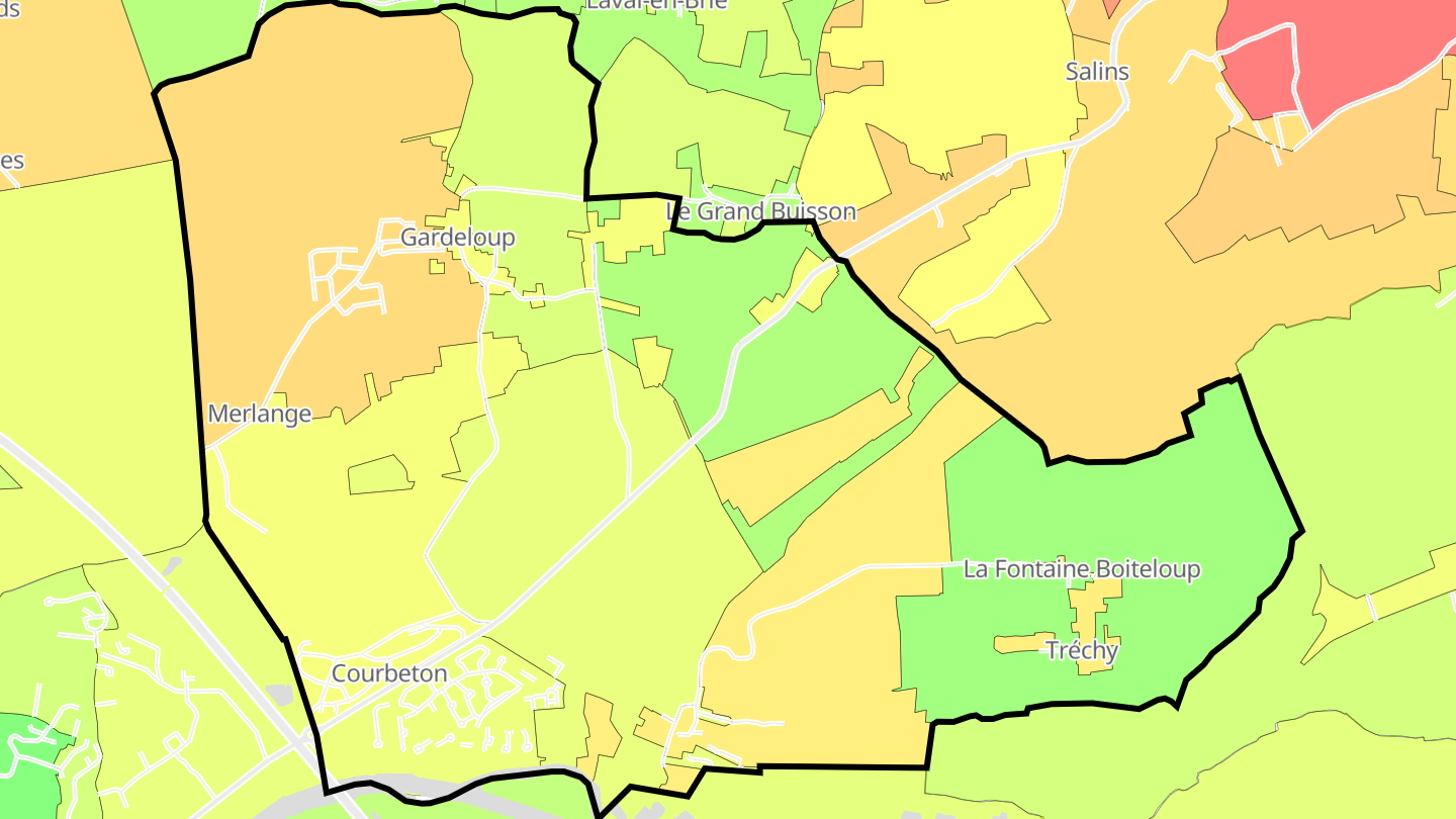 Carte des prix de l'immobilier Saint-Germain-Laval