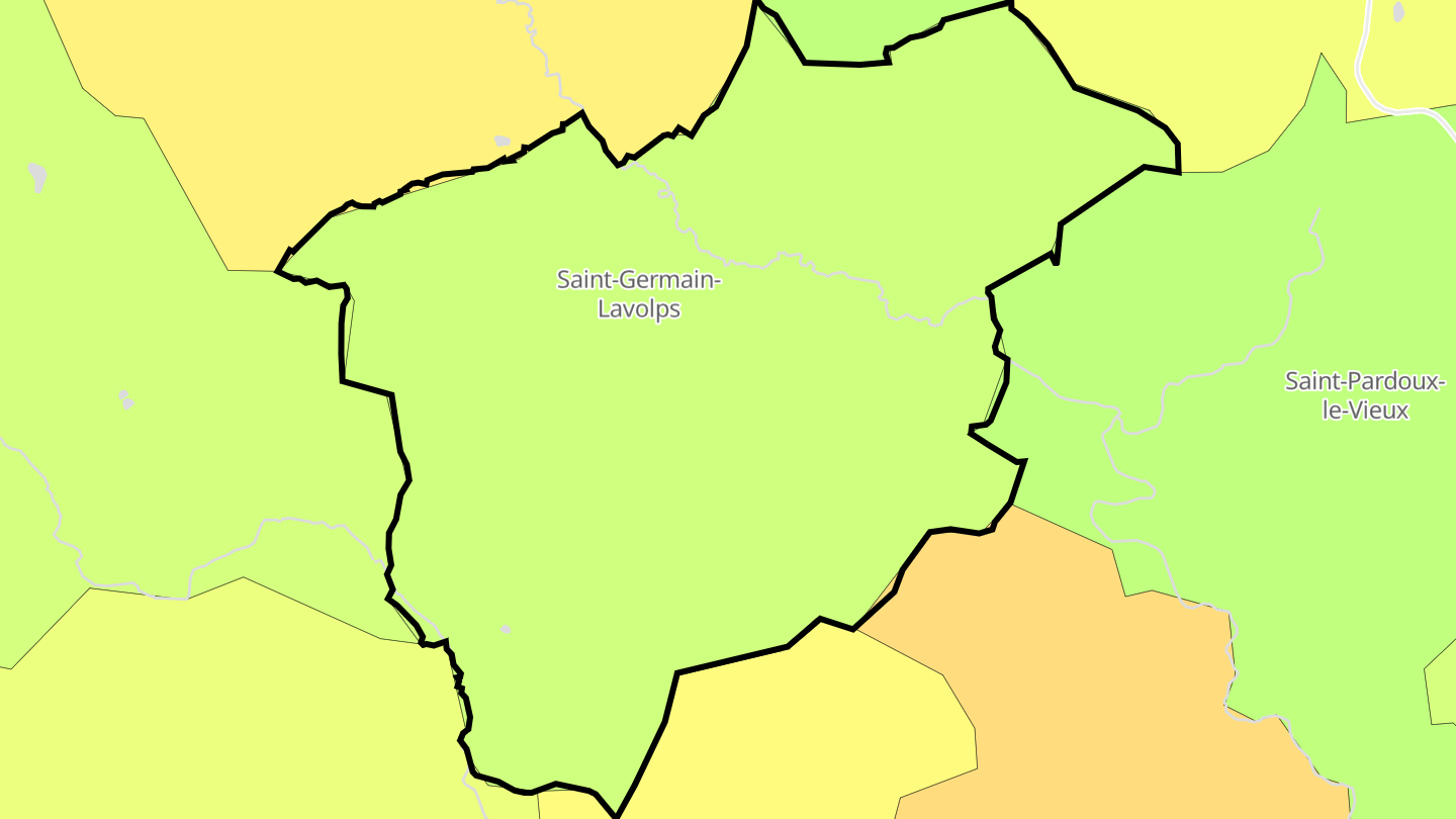 Carte des prix de l'immobilier Saint-Germain-Lavolps