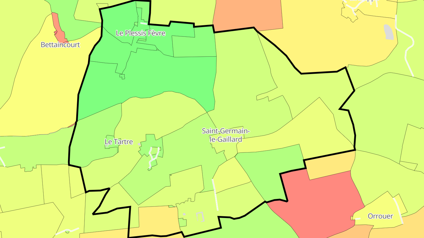 Carte des prix de l'immobilier Saint-Germain-le-Gaillard