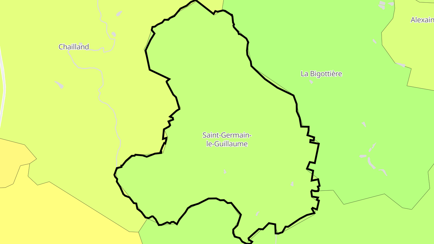 Carte des prix de l'immobilier Saint-Germain-le-Guillaume