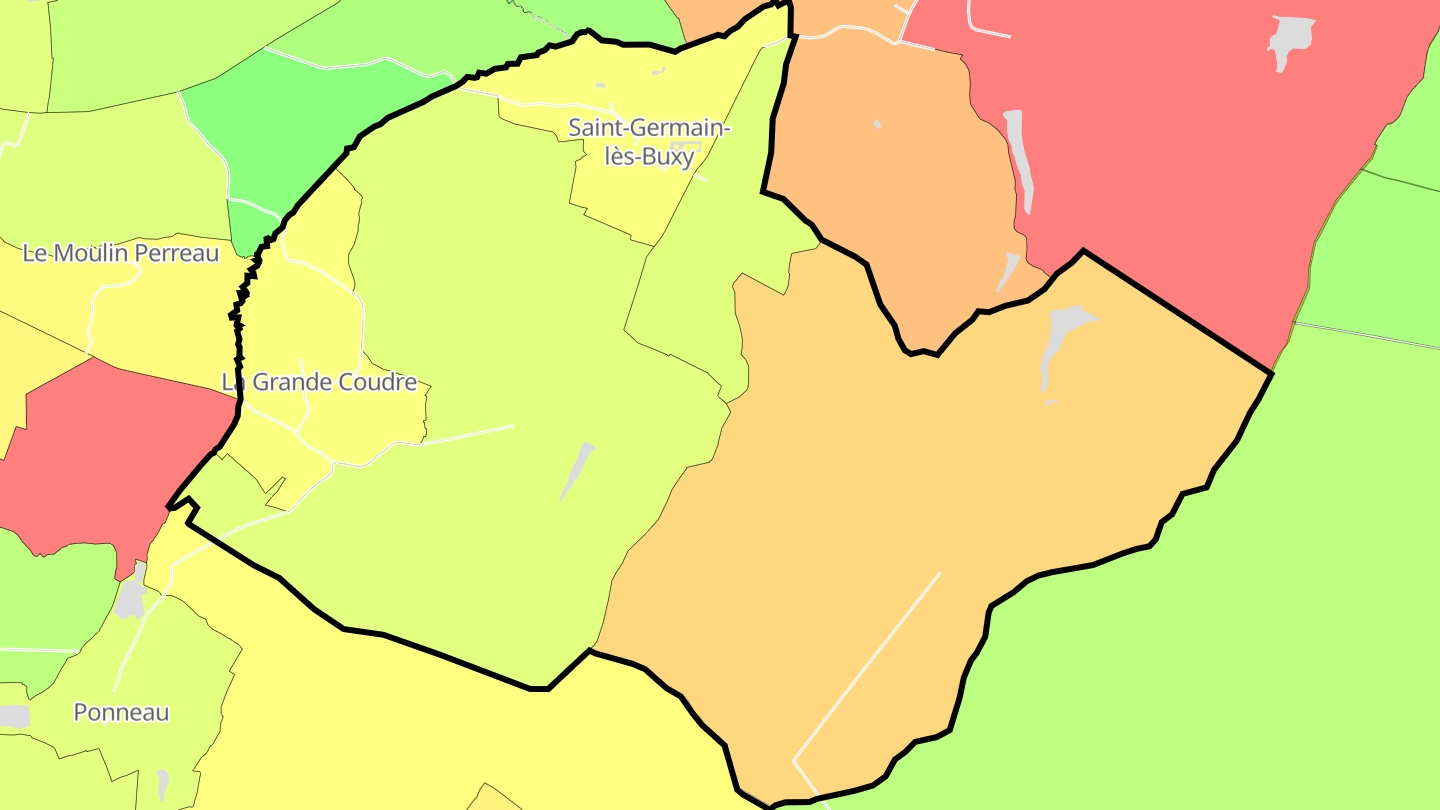 Carte des prix de l'immobilier Saint-Germain-lès-Buxy