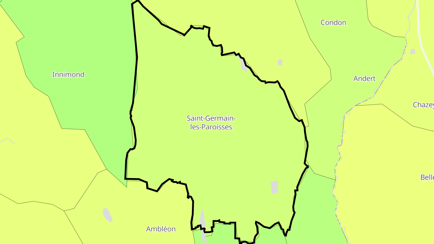 Carte des prix de l'immobilier Saint-Germain-les-Paroisses