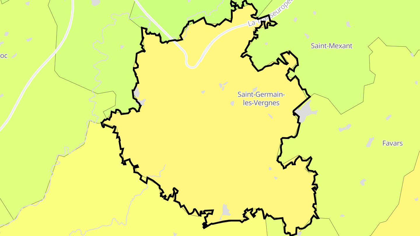 Carte des prix de l'immobilier Saint-Germain-les-Vergnes