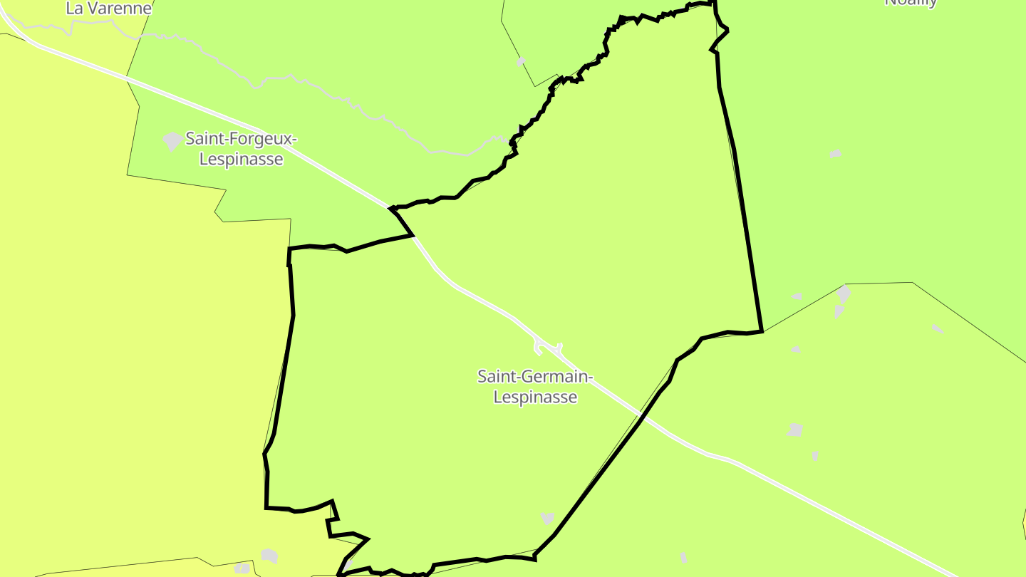 Carte des prix de l'immobilier Saint-Germain-Lespinasse