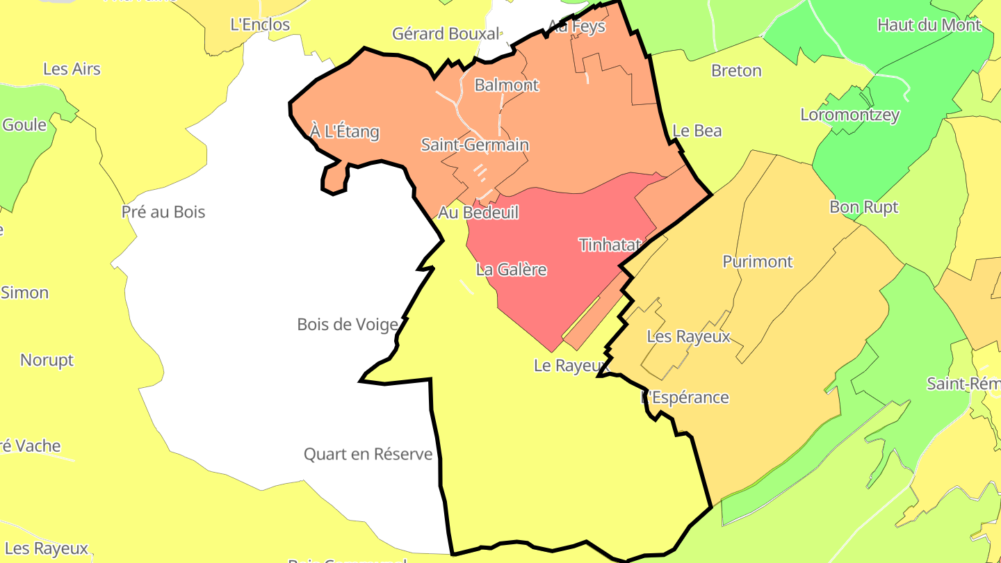 Carte des prix de l'immobilier Saint-Germain
