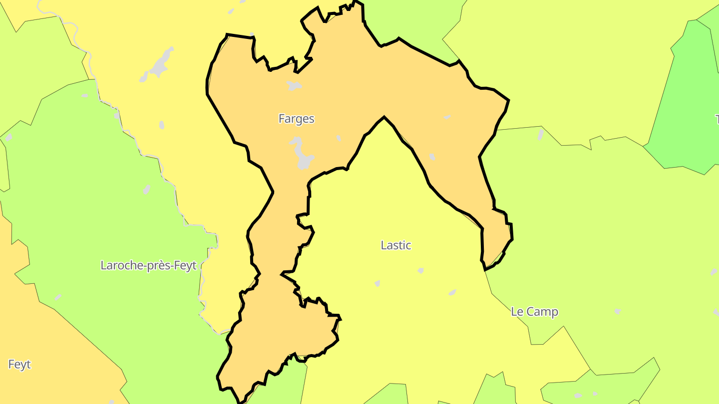 Carte des prix de l'immobilier Saint-Germain-près-Herment