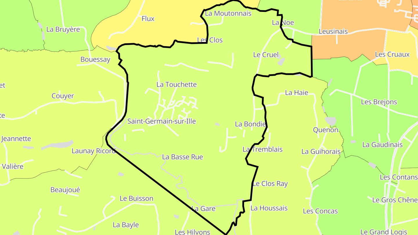 Carte des prix de l'immobilier Saint-Germain-sur-Ille