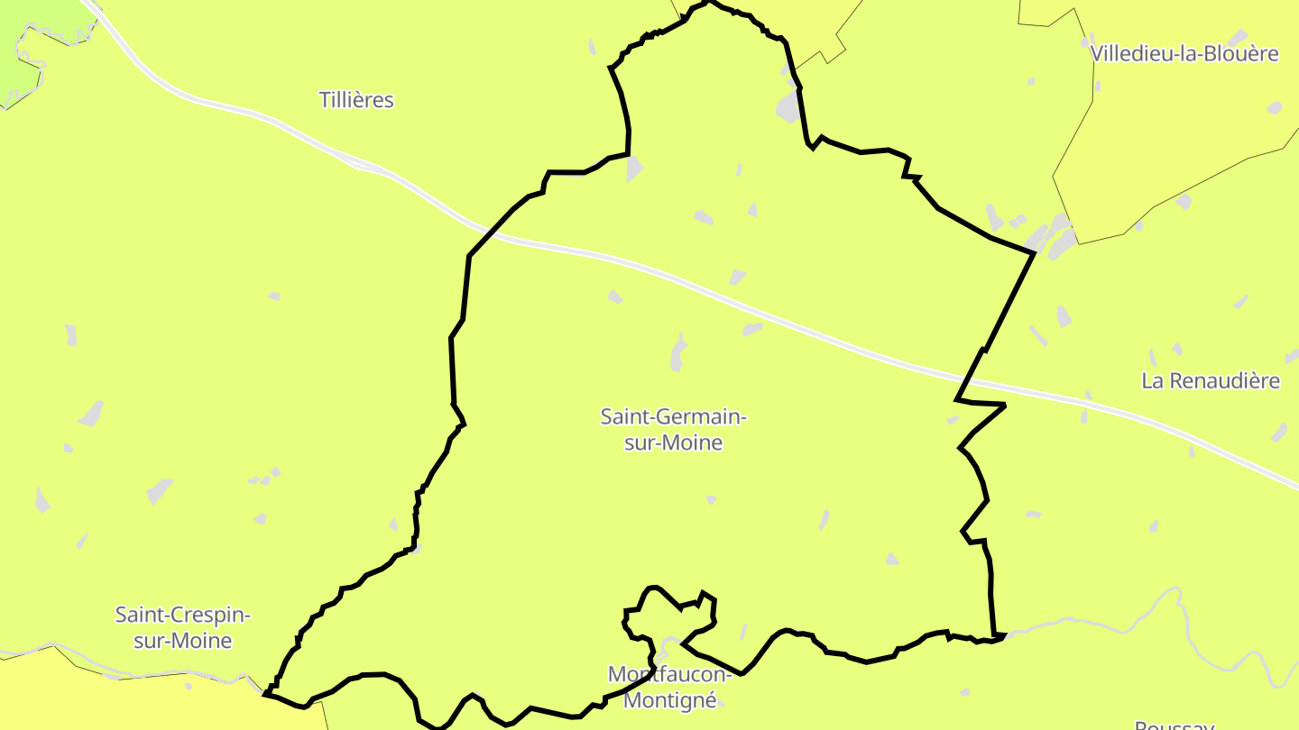 Carte des prix de l'immobilier Saint-Germain-sur-Moine