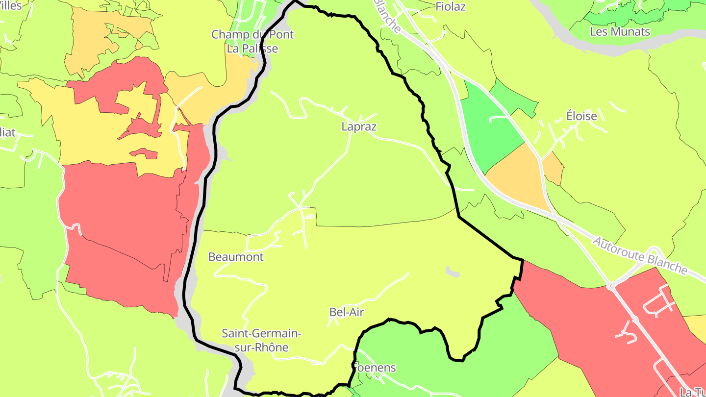 Carte des prix de l'immobilier Saint-Germain-sur-Rhône