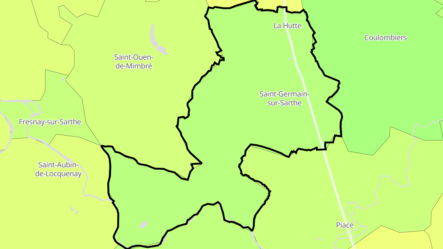 Carte des prix de l'immobilier Saint-Germain-sur-Sarthe