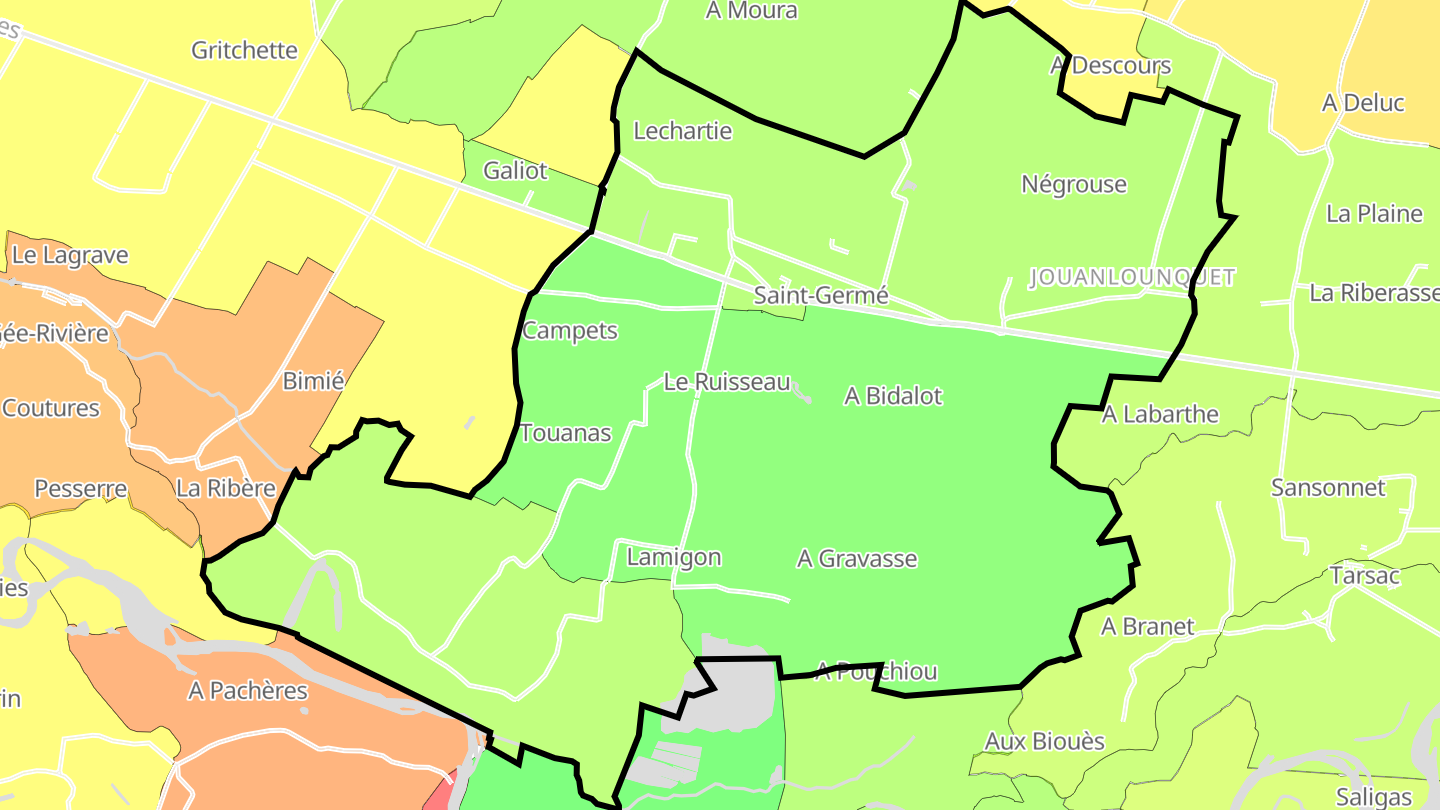 Carte des prix de l'immobilier Saint-Germé