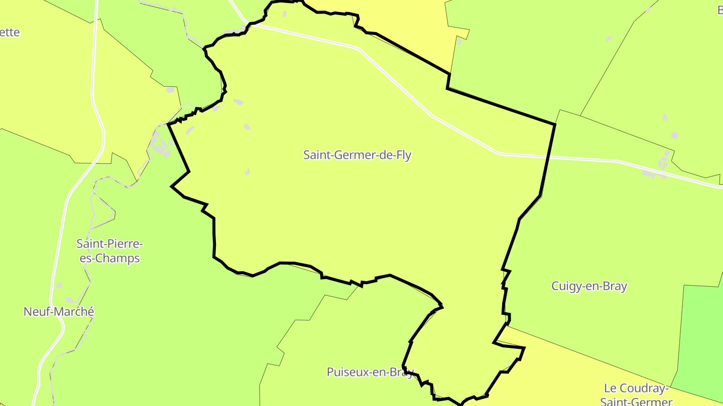 Carte des prix de l'immobilier Saint-Germer-de-Fly