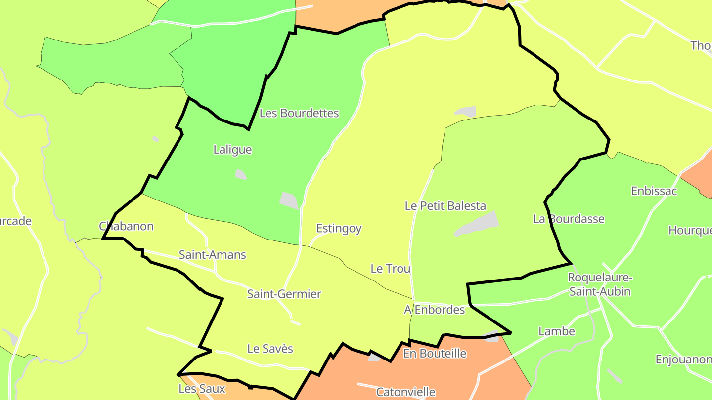 Carte des prix de l'immobilier Saint-Germier