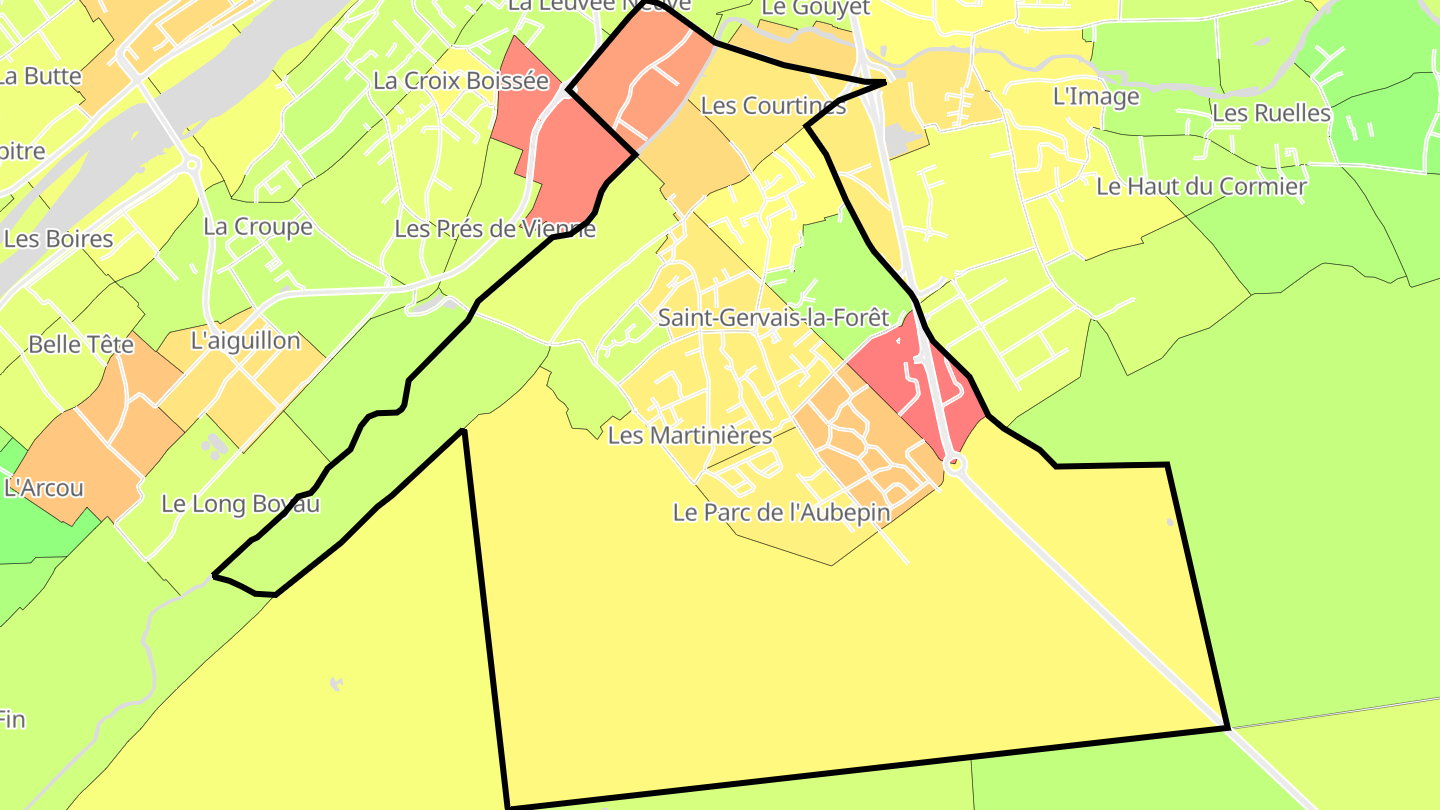 Carte des prix de l'immobilier Saint-Gervais-la-Forêt
