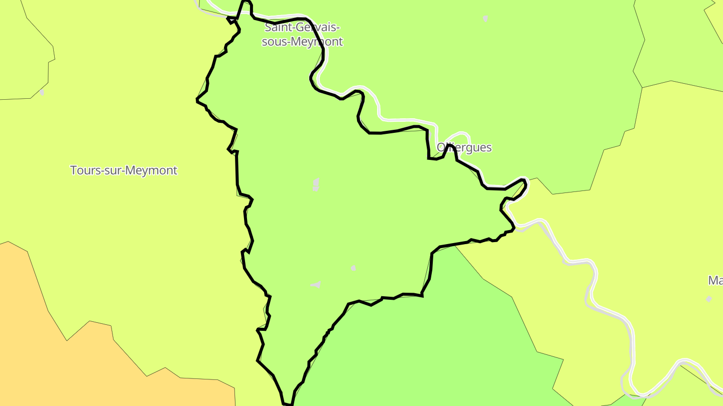 Carte des prix de l'immobilier Saint-Gervais-sous-Meymont