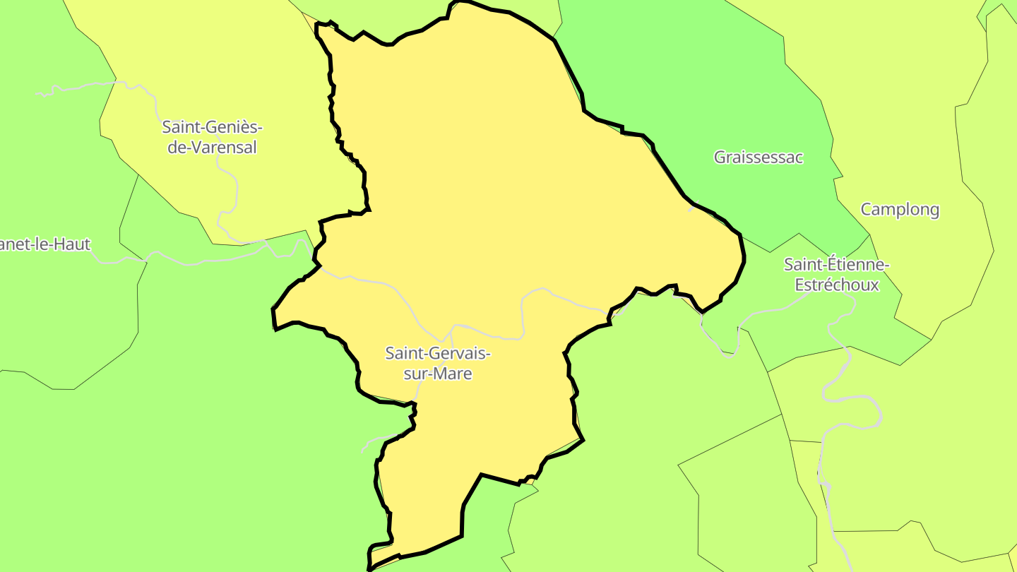 Carte des prix de l'immobilier Saint-Gervais-sur-Mare