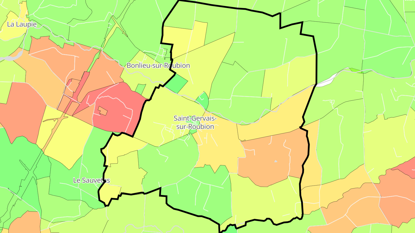 Carte des prix de l'immobilier Saint-Gervais-sur-Roubion