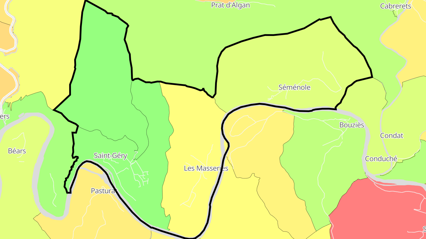 Carte des prix de l'immobilier Saint-Géry