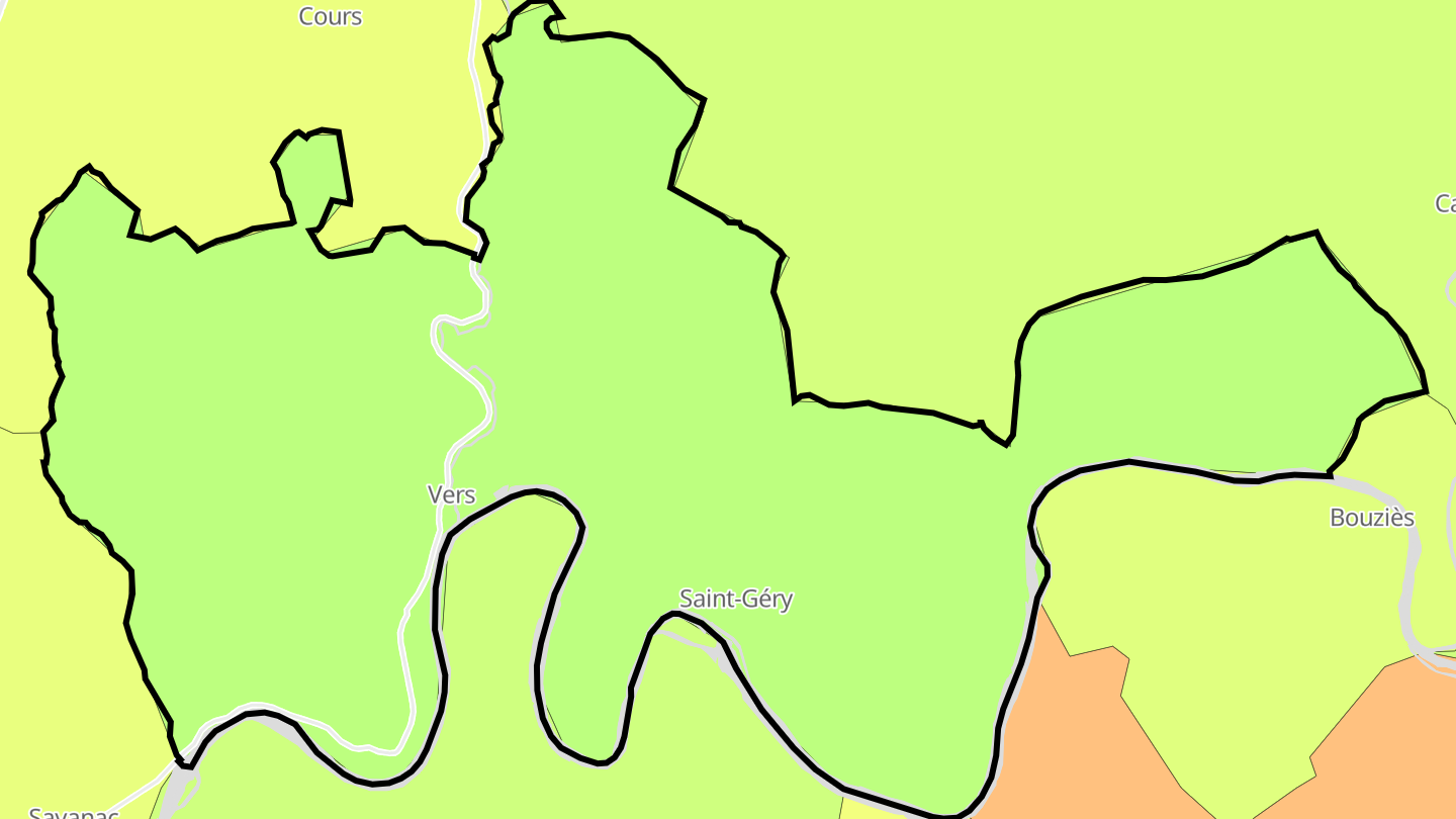 Carte des prix de l'immobilier Saint-Géry-Vers