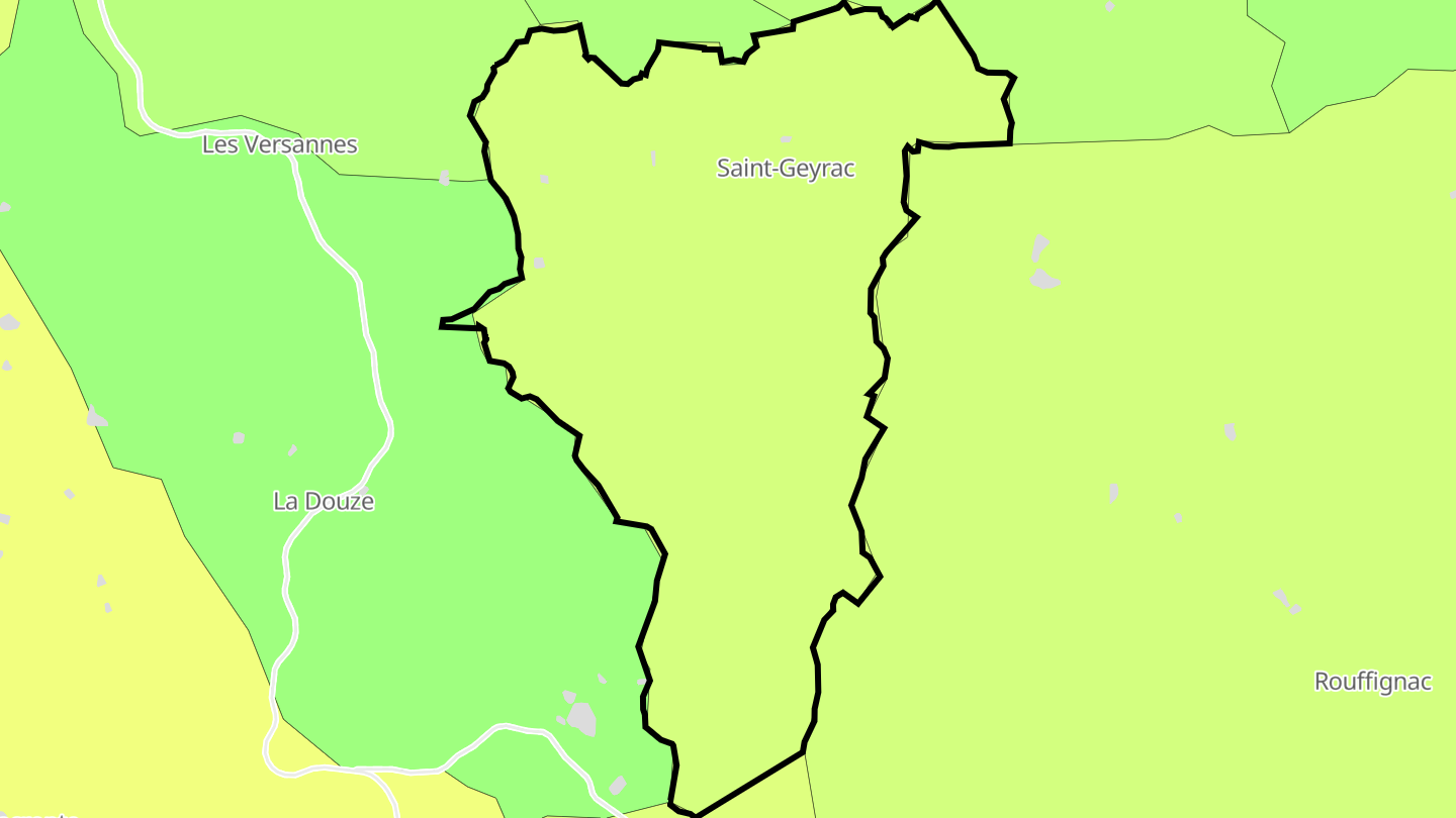 Carte des prix de l'immobilier Saint-Geyrac