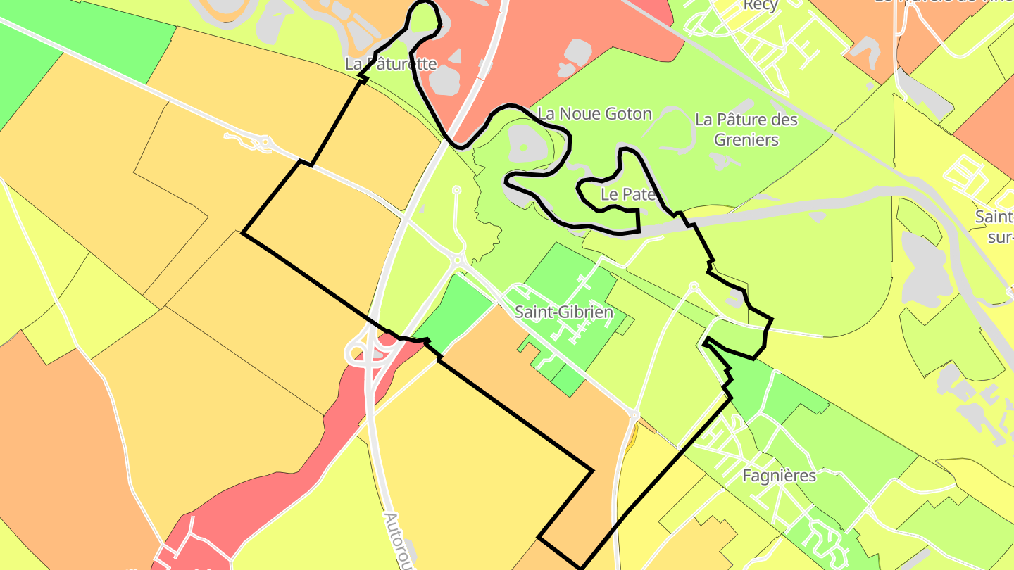 Carte des prix de l'immobilier Saint-Gibrien