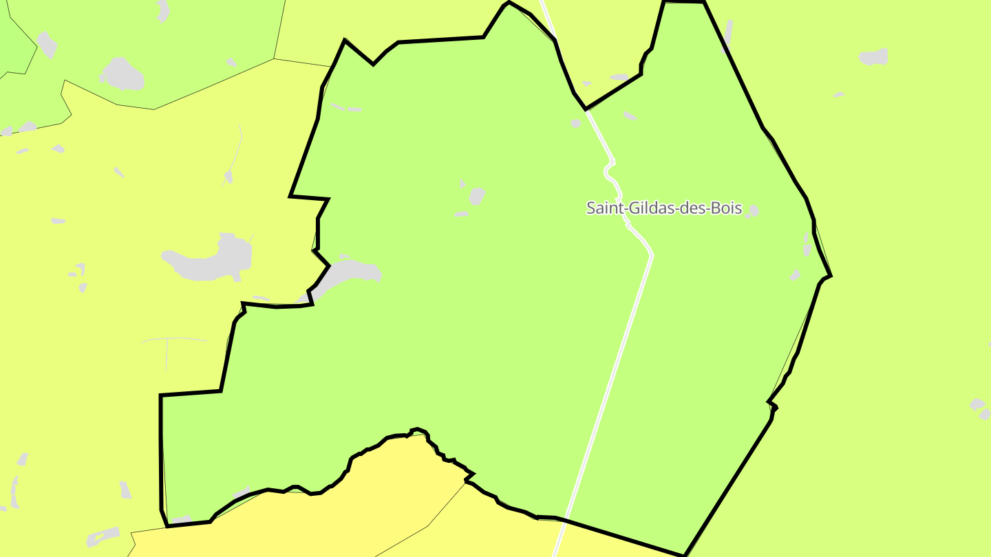 Carte des prix de l'immobilier Saint-Gildas-des-Bois