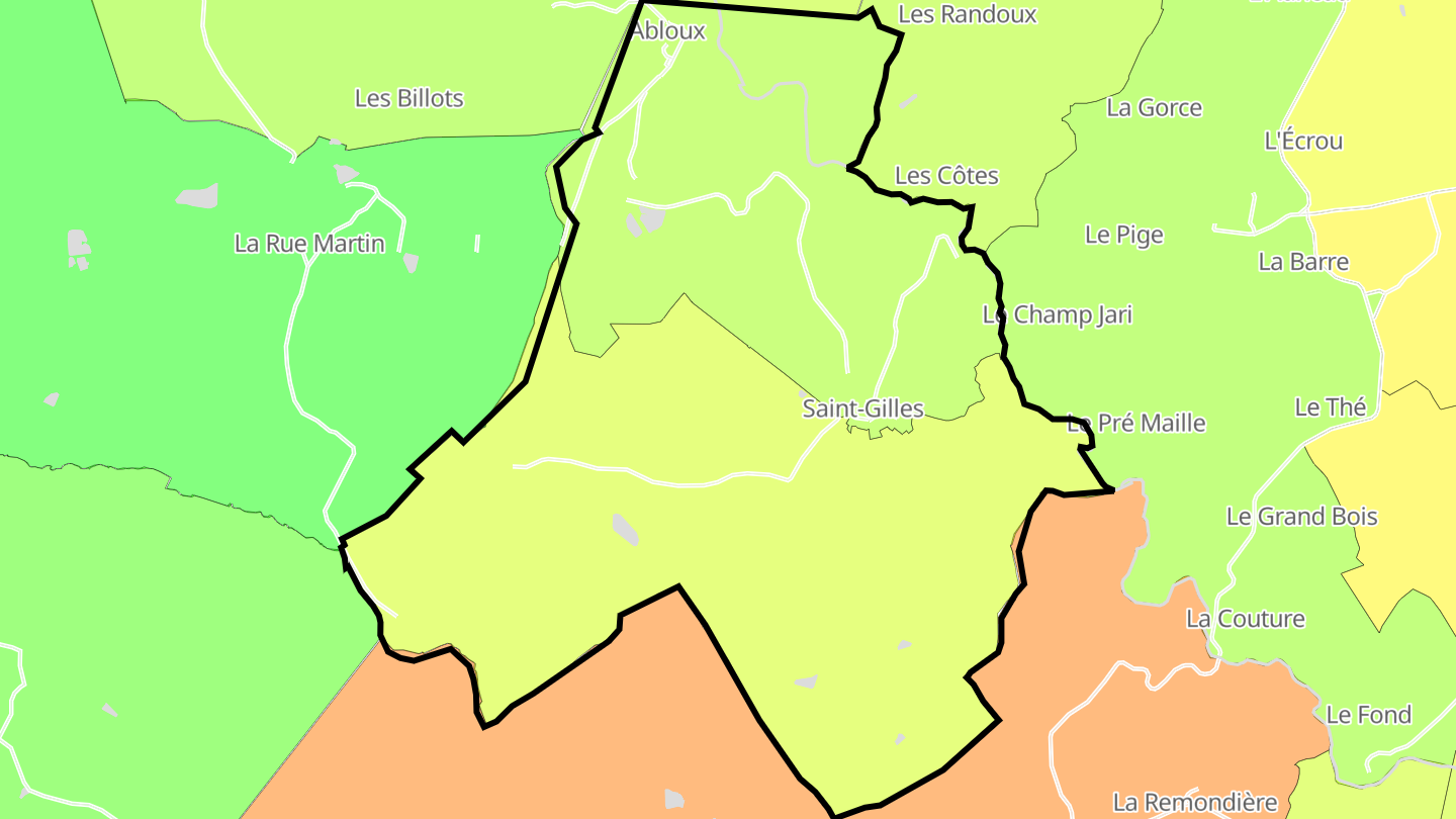 Carte des prix de l'immobilier Saint-Gilles