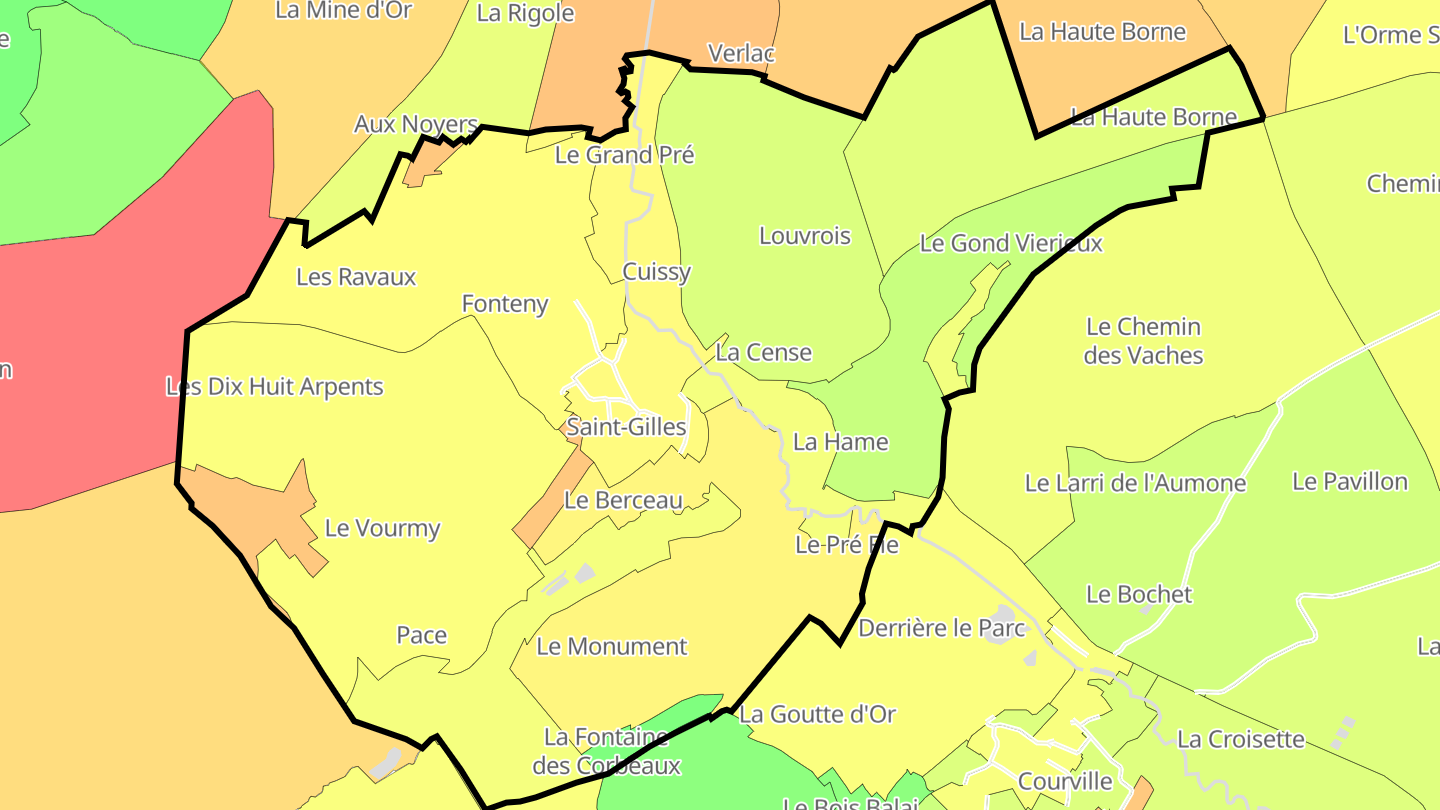 Carte des prix de l'immobilier Saint-Gilles