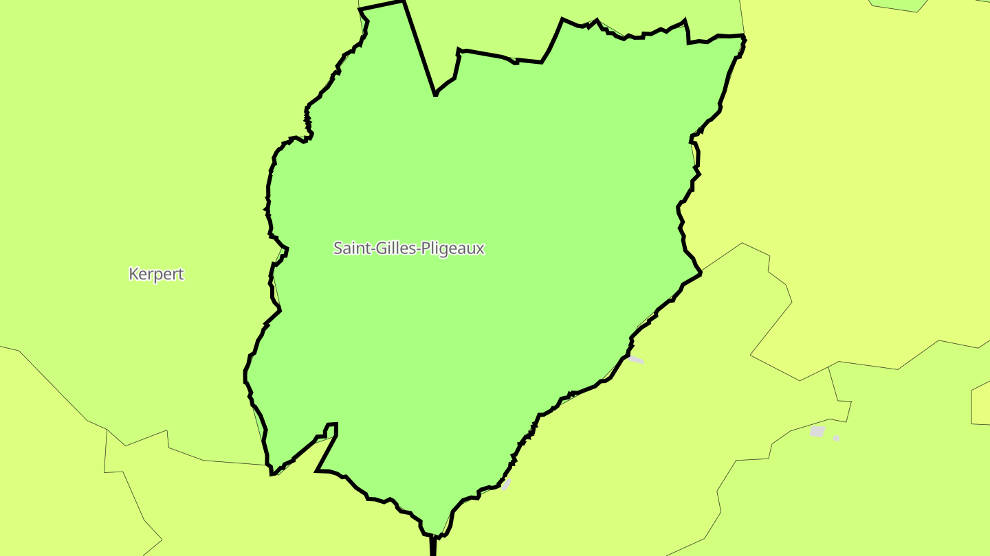Carte des prix de l'immobilier Saint-Gilles-Pligeaux