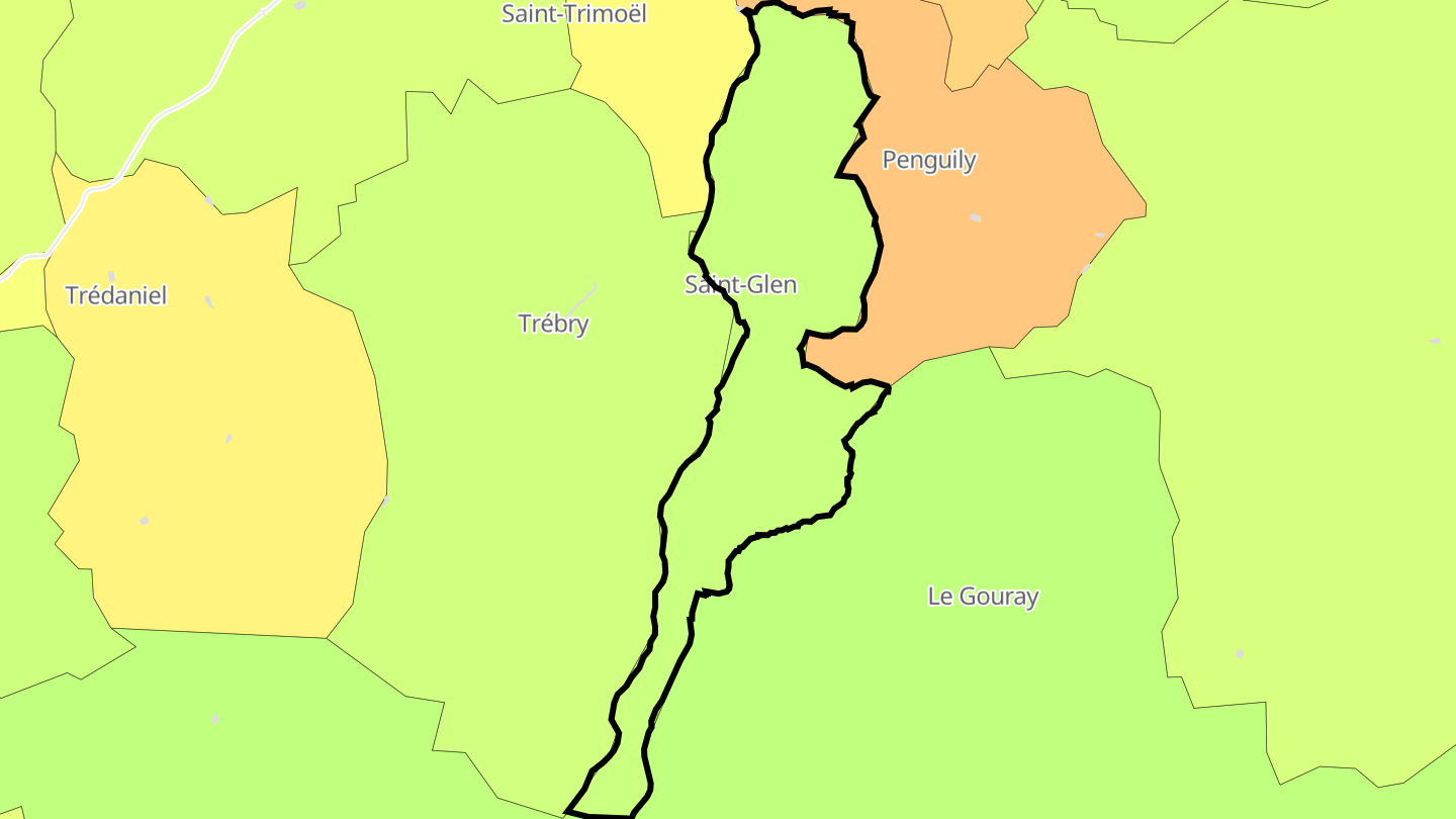 Carte des prix de l'immobilier Saint-Glen