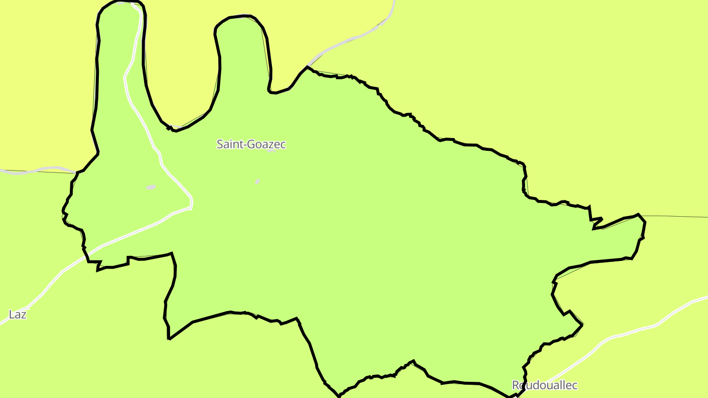 Carte des prix de l'immobilier Saint-Goazec