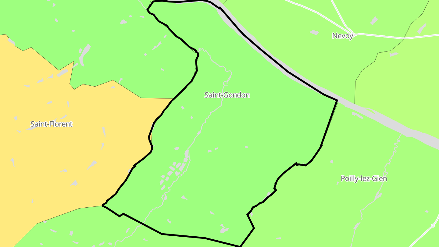 Carte des prix de l'immobilier Saint-Gondon