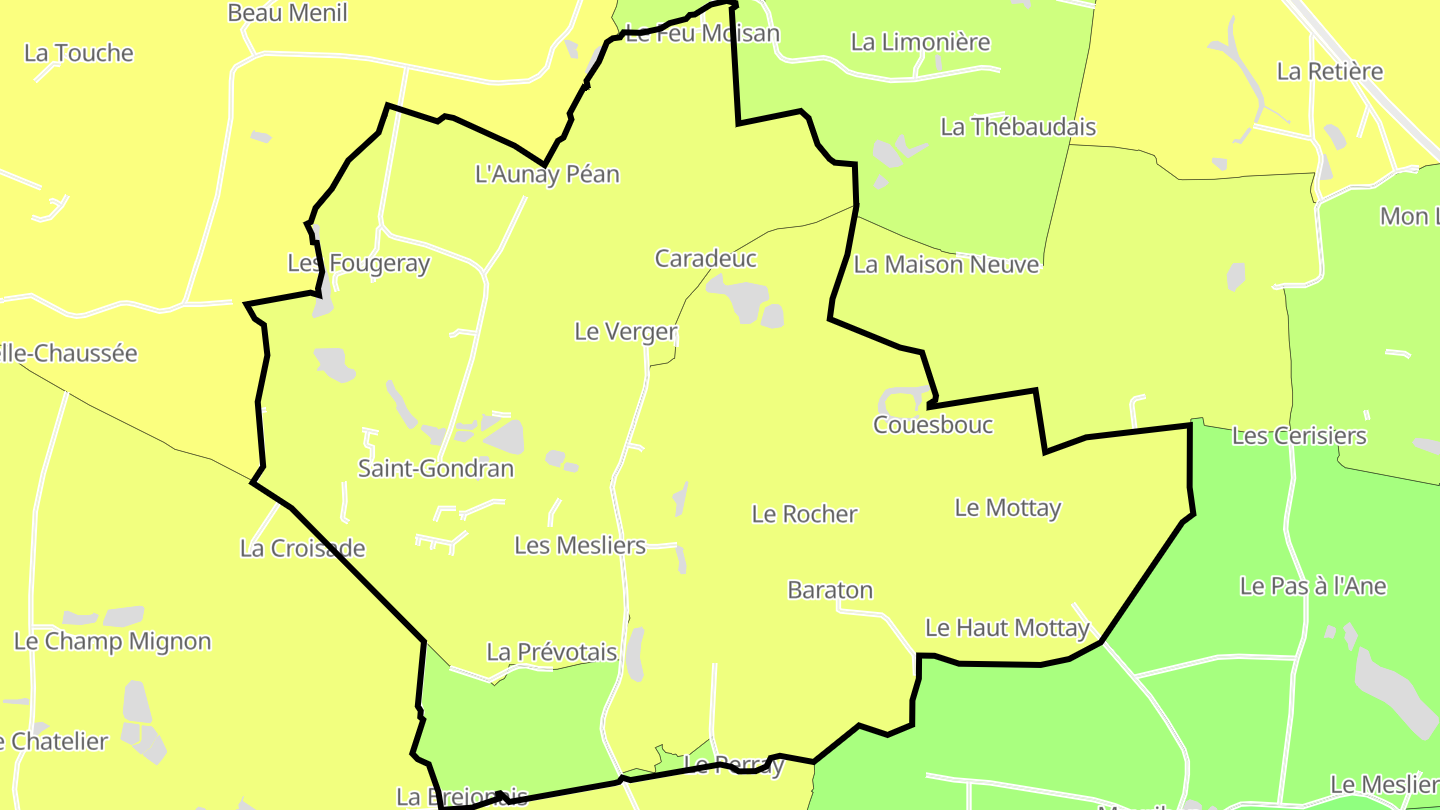Carte des prix de l'immobilier Saint-Gondran