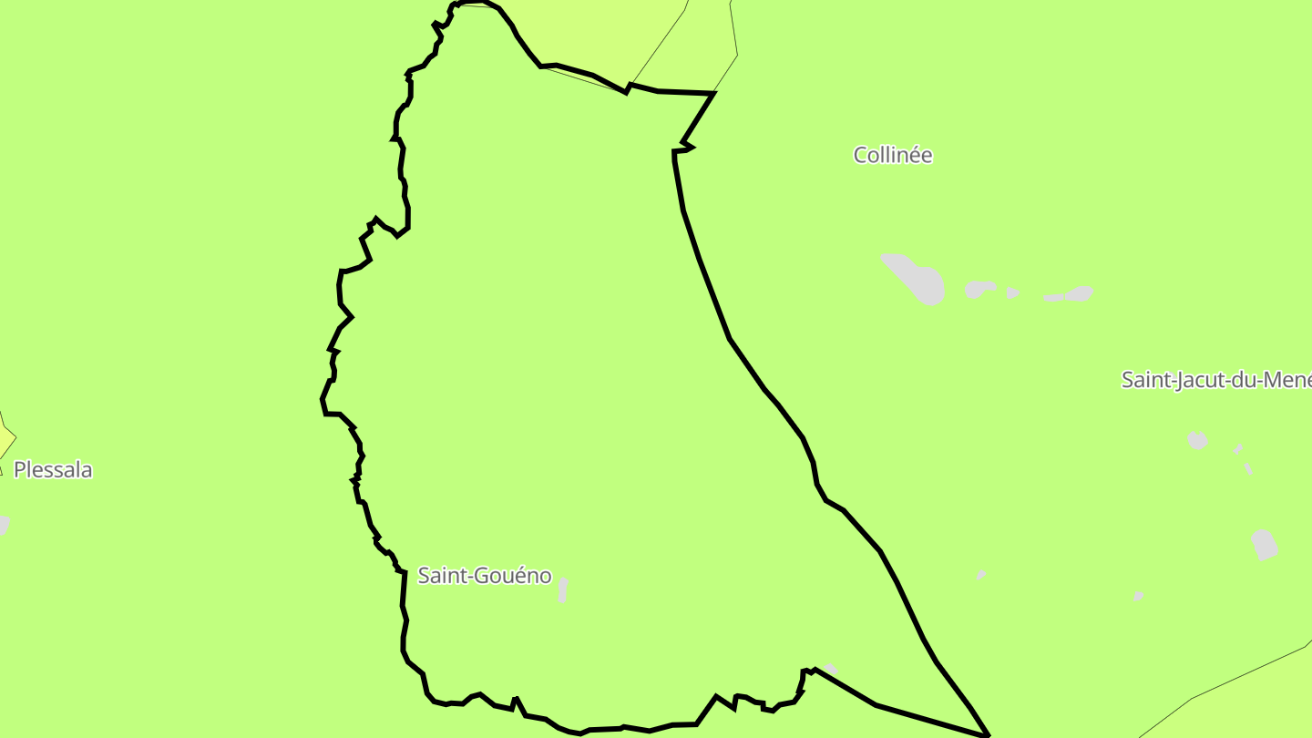 Carte des prix de l'immobilier Saint-Gouéno