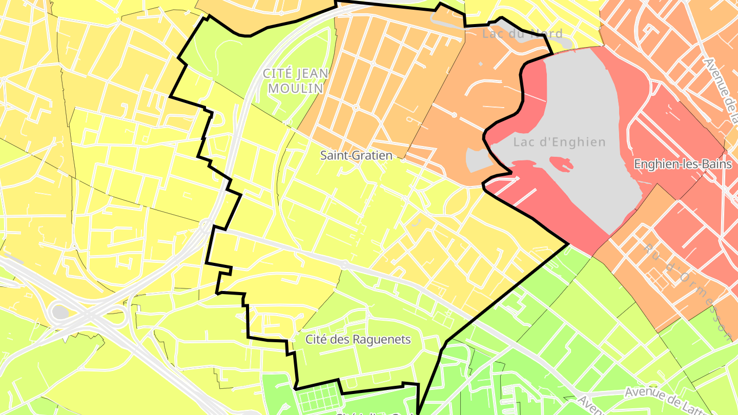 Carte des prix de l'immobilier Saint-Gratien