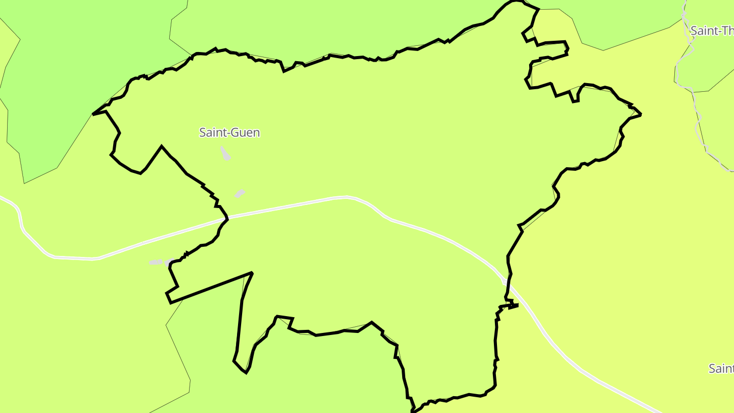 Carte des prix de l'immobilier Saint-Guen
