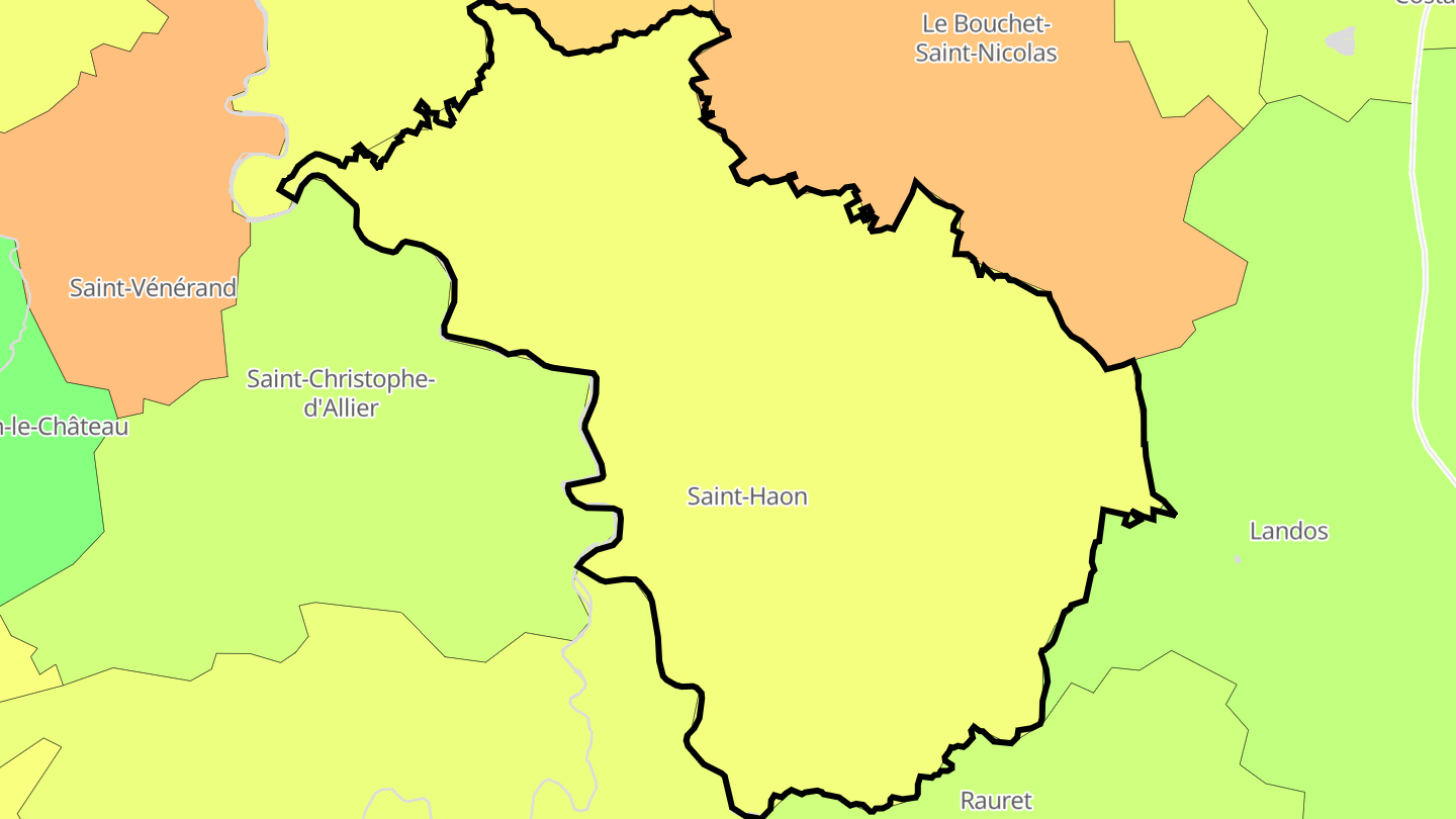Carte des prix de l'immobilier Saint-Haon