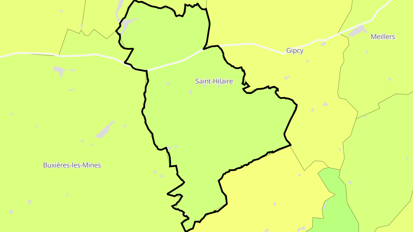 Carte des prix de l'immobilier Saint-Hilaire