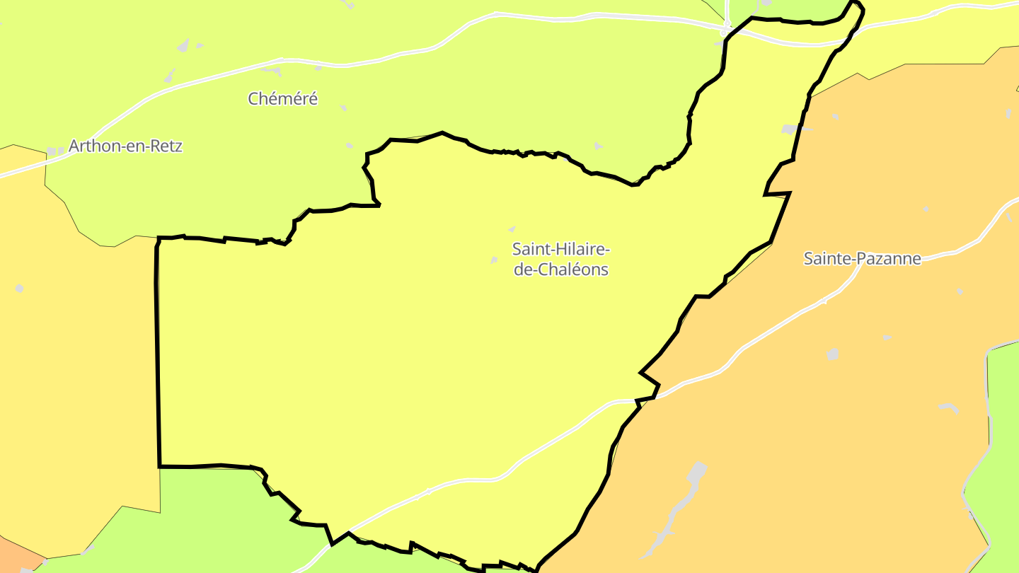 Carte des prix de l'immobilier Saint-Hilaire-de-Chaléons