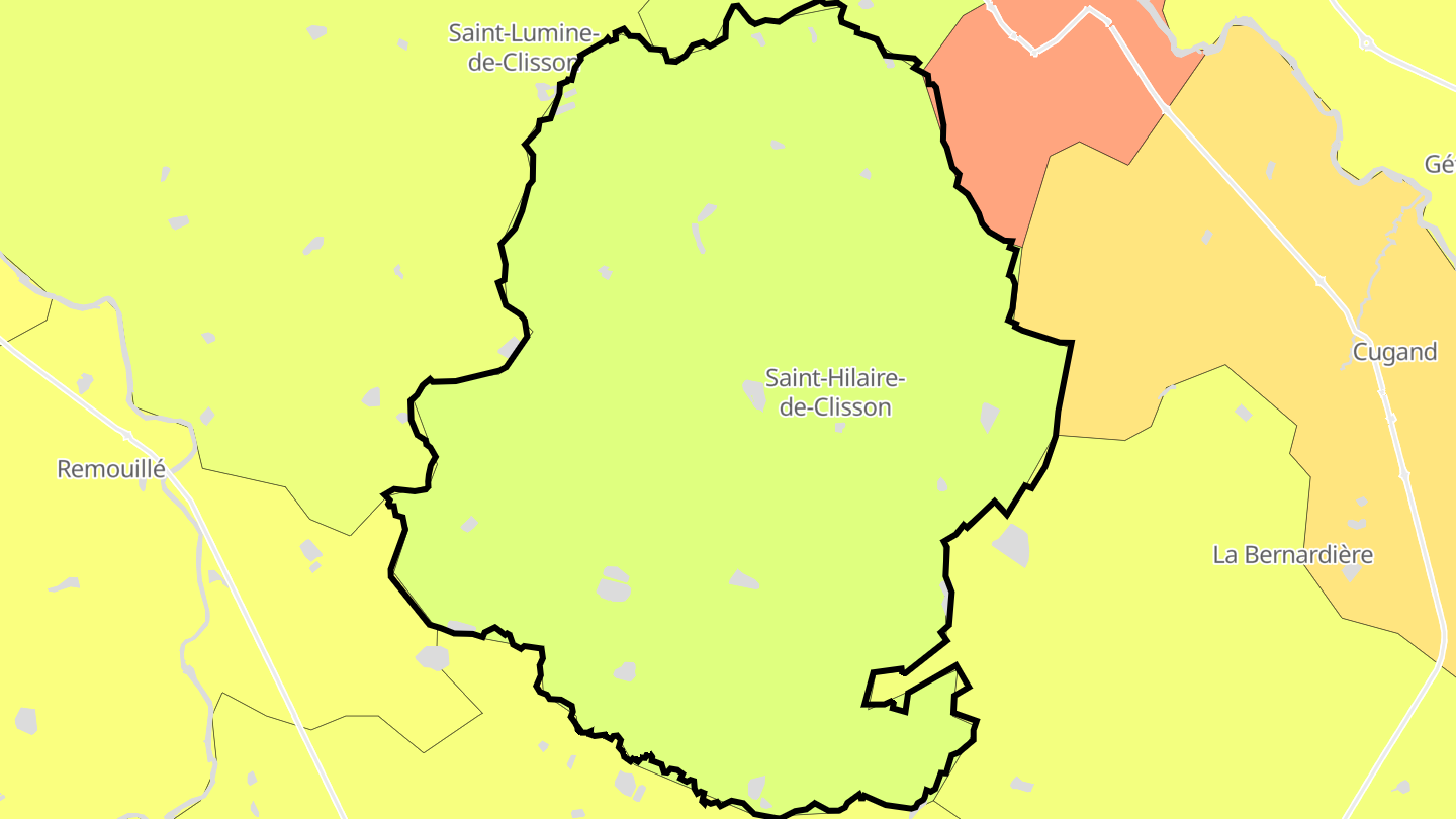 Carte des prix de l'immobilier Saint-Hilaire-de-Clisson