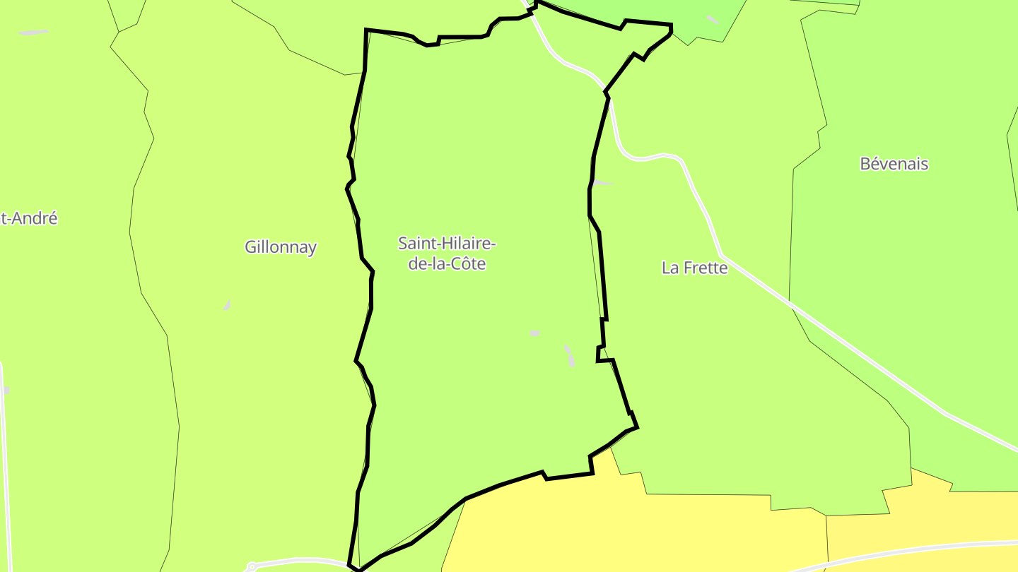 Carte des prix de l'immobilier Saint-Hilaire-de-la-Côte
