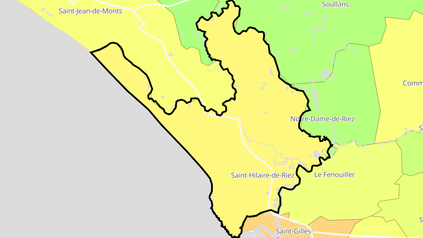 Carte des prix de l'immobilier Saint-Hilaire-de-Riez