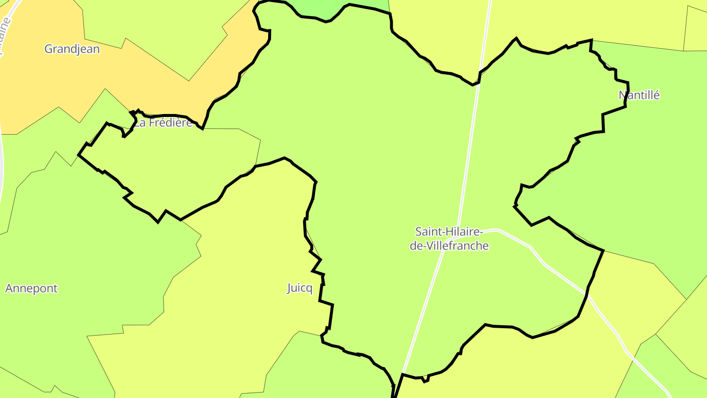 Carte des prix de l'immobilier Saint-Hilaire-de-Villefranche
