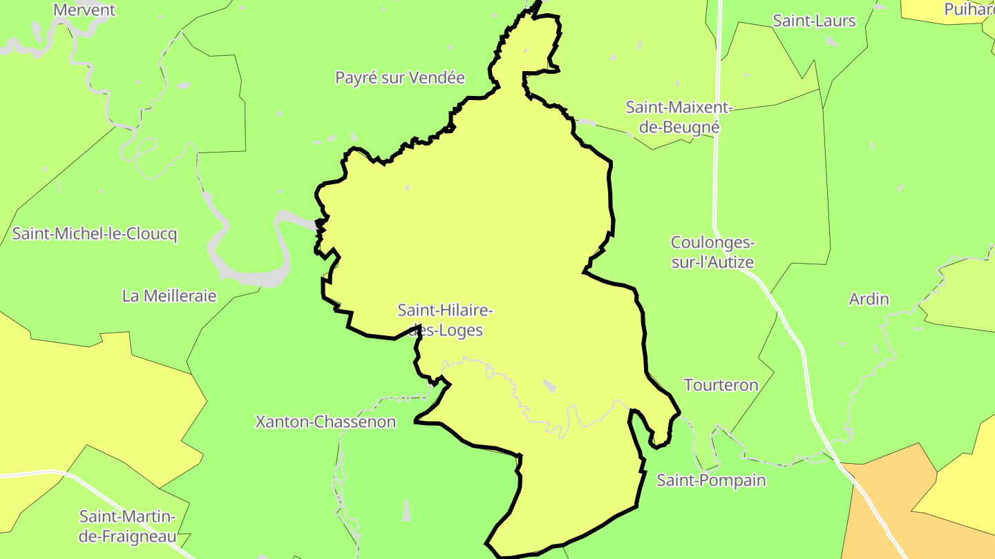 Carte des prix de l'immobilier Saint-Hilaire-des-Loges