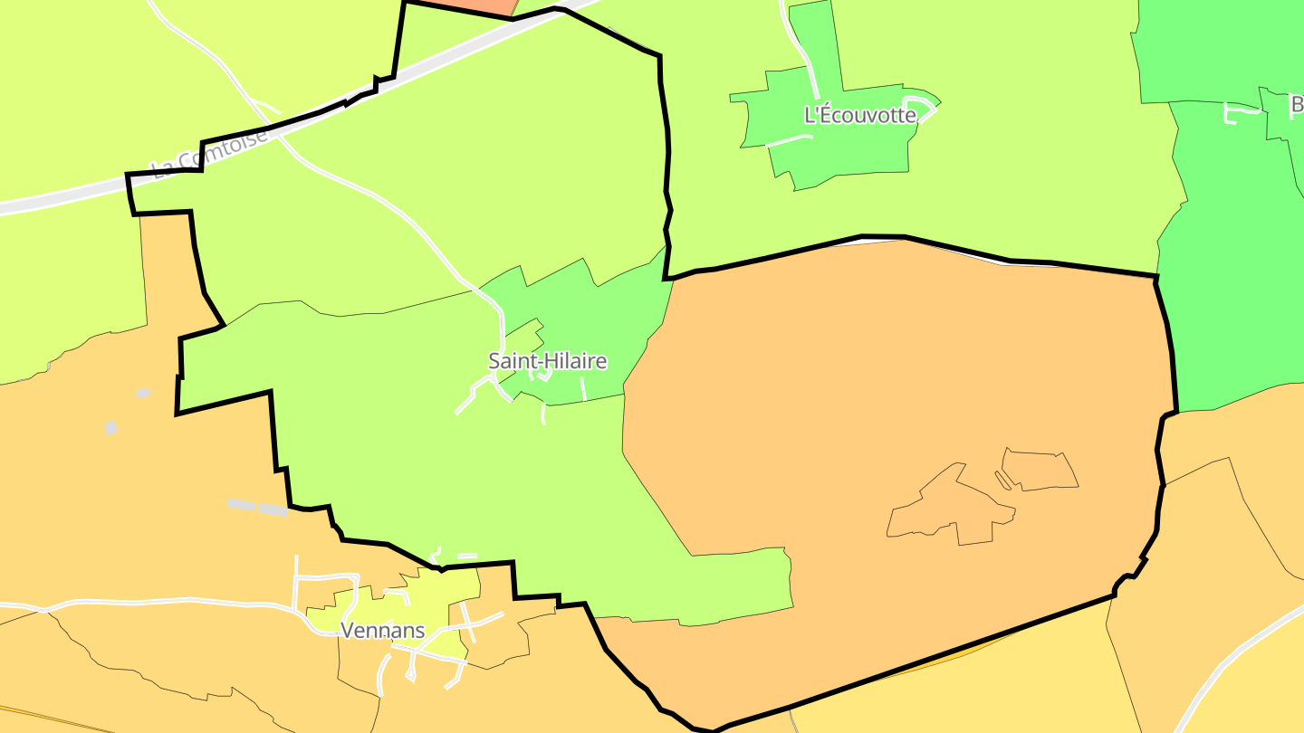 Carte des prix de l'immobilier Saint-Hilaire
