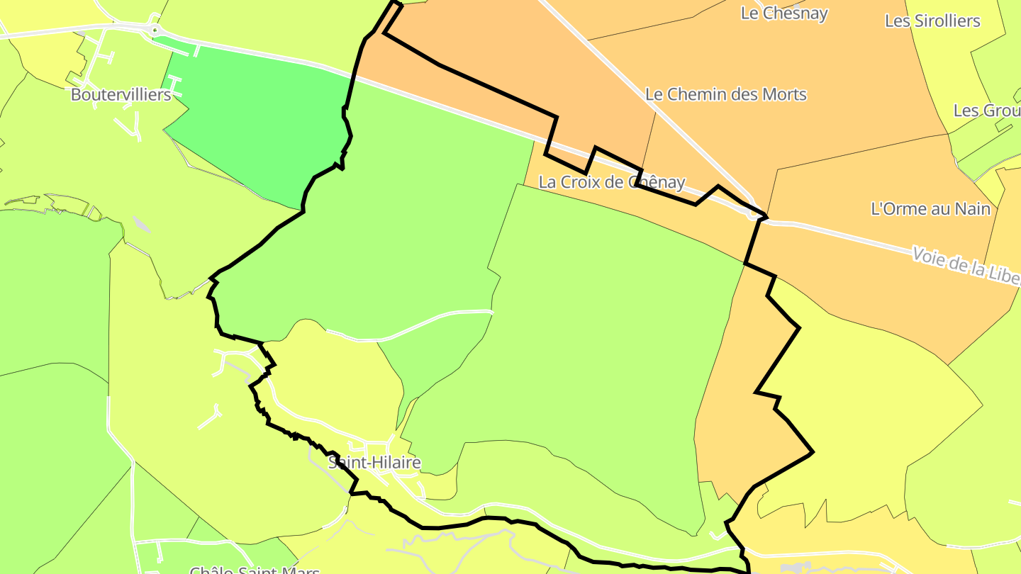 Carte des prix de l'immobilier Saint-Hilaire